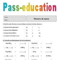 Mesures De Masse - Exercices Corrigés - Mesures Et Grandeurs ...