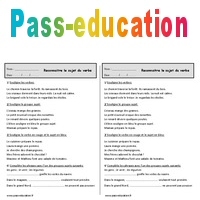 Reconnaître le sujet du verbe - Ce1 - Exercices à imprimer - Pass Education