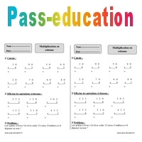 Multiplication En Colonne Ce Exercices Corrig S Math Matiques