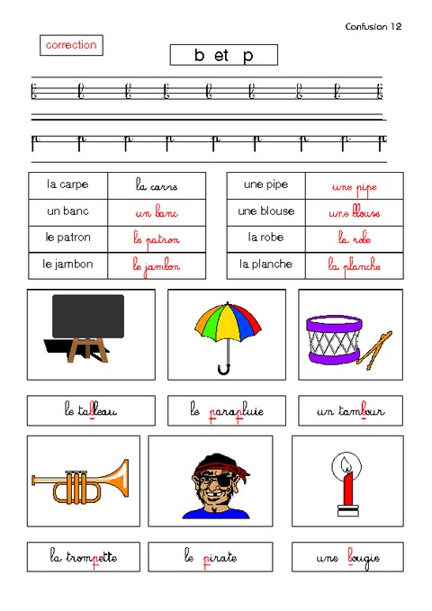 B - P - Confusion De Sons - Lecture - Cp - Français - Cycle 2 - Pass ...