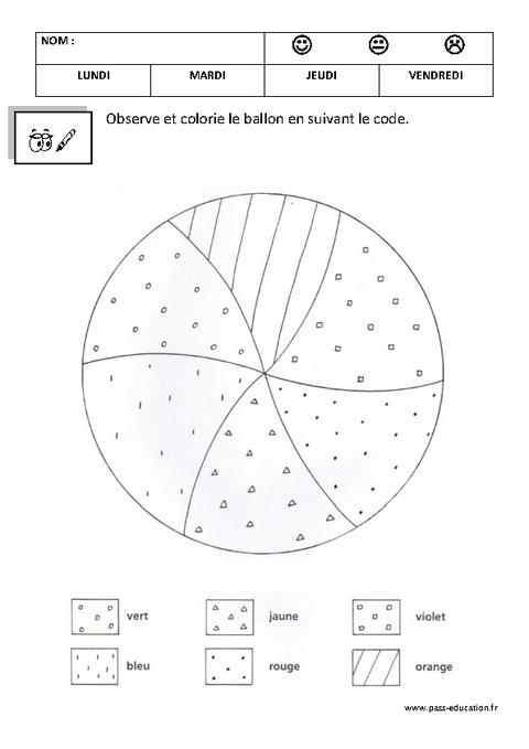 coloriage code graphisme maternelle logique petite section moyenne section cycle 1