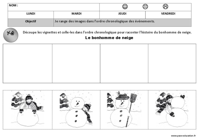 Ordre chronologique - Images séquentielles - Maternelle – Petite ...