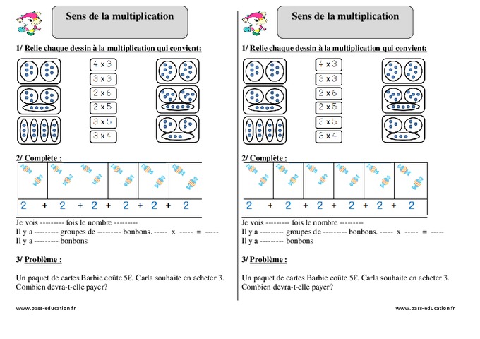 Le Sens De La Multiplication Ce1 Pdf