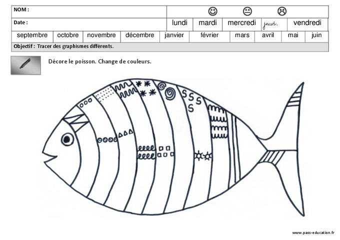 exercices graphisme maternelle grande section