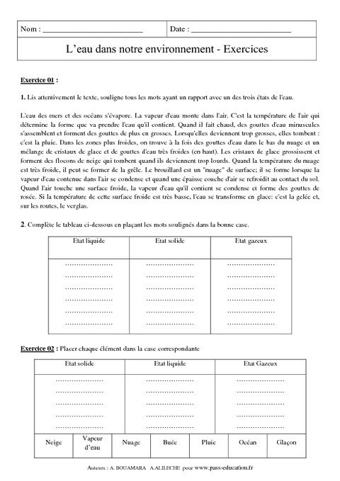 http://cdn.pass-education.fr/wp-content/uploads/images-fiches/2013/12/img_Leau-dans-lenvironnement-Exercices-corrig%C3%A9s-5%C3%A8me-Physique-Chimie-Coll%C3%A8ge.jpg Woda - ćwiczenie - Francuski przy kawie
