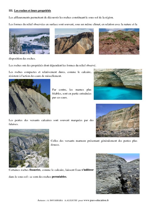 Découvrir Un Paysage, Introduction à La Géologie – 5ème – Cours – SVT ...