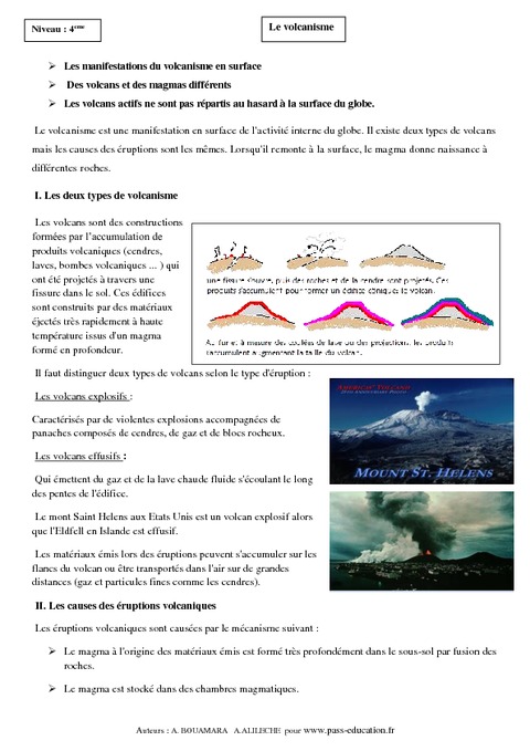 Volcanisme - 4ème – Cours - Globe terrestre - SVT - Pass ...