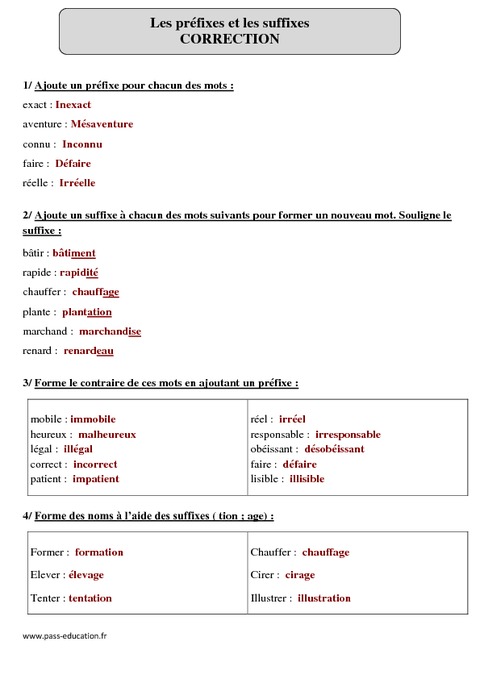 Prefix And Suffix Quiz Pdf