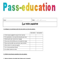 Voix Passive Me Exercices Avec Correction Pdf Imprimer