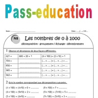 Nombres De 0 A 1000 Ce1 Exercices Decomposition