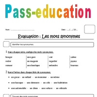 Synonymes - Ce1 - Evaluation - Pass Education