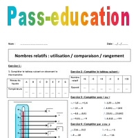 Utiliser Comparer Ranger 5ème Exercices corrigés sur les