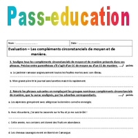 Moyen et manière 6ème Contrôle sur les compléments circonstanciels