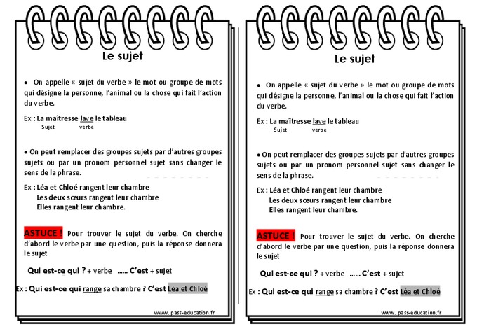Sujet - Ce2 - Leçon - Pass Education