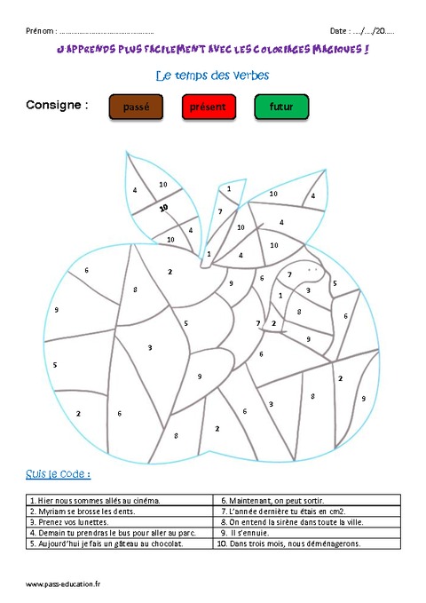 coloriage magique conjugaison ugg01