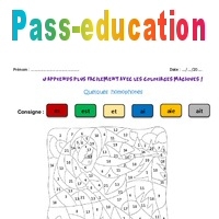 Homophones - Cm2 - Coloriage magique - Pass Education