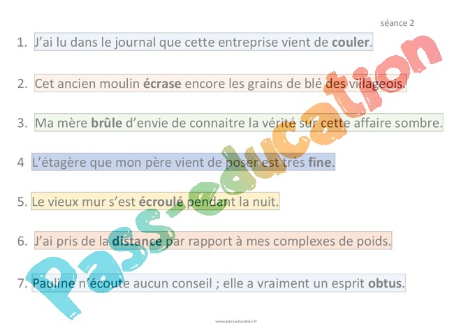 Sens propre - Sens figuré - Cm2 - Fiche de préparation - Pass Education