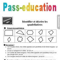 Les quadrilatères Cm1 Exercices révisions PDF à imprimer