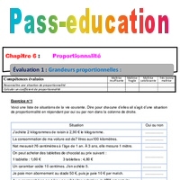 Grandeurs Proportionnelles Me Evaluation Bilan Contr Le Avec La