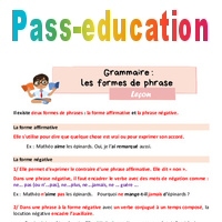 Les Formes De Phrase Affirmative Et N Gative Le On De Grammaire