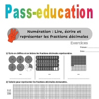 Lire écrire et représenter les fractions décimales Exercices pour le