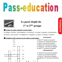 Le Pass Simple Des Er Et Me Groupes Au Cm Exercices R Visions