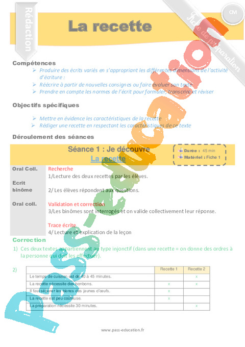 Rédaction / Production d'écrit  CM1  Cycle 3  Exercice évaluation