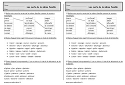 Familles De Mots Eme Primaire Exercice Valuation R Vision Le On The Best Porn Website