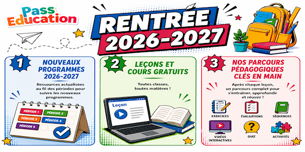 rentrée 2026 Pass Education