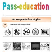Je respecte les règles - Exercices - Instruction civique : 1ere Primaire - Pass Education