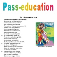 Le Lion amoureux - Lecture - poésie : 6eme Primaire - Pass Education