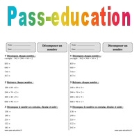 Decomposer Un Nombre Ce1 Exercices Corriges Numeration Mathematiques Cycle 2