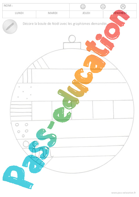 Coloriage Boules De Noel Petite Section