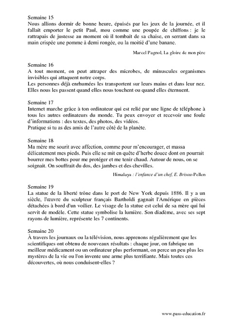 Auto-dictées – Cm1- Cm2 – 33 autodictées de l’année – 1 par semaine ...