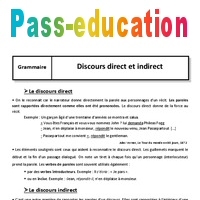 Discours Direct Discours Indirect Cours 5eme Grammaire College