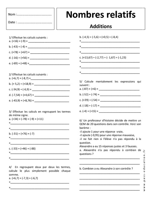 controle-les-nombres-relatifs-5eme-qnag