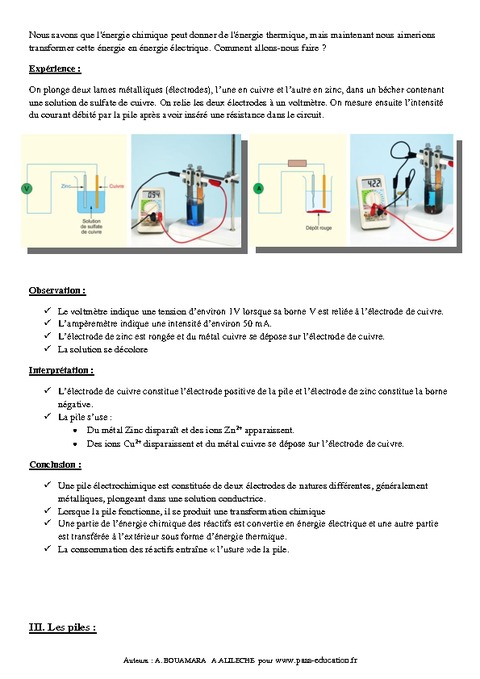 Cours Chimie : 3Ème : Physique Chimie pour la troisieme – CHUKY