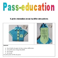 Carte Chemise Pour La Fete Des Peres Arts Plastiques Ce2 Cm1 Cm2 Cycle 3 Pass Education