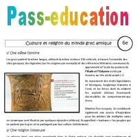 Culture Et Religion Du Monde Grec Antique 6eme Cours Civilisation Grecque Pass Education