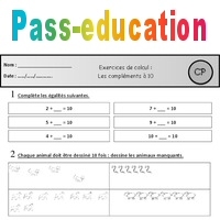 Exercices  Compléments à 10 + la maison du 10 – Cp – Calcul – Cycle 2