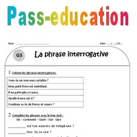 Phrase Interrogative Ce1 Exercices A Imprimer