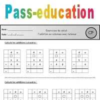 Addition En Colonnes Avec Retenue Cp Exercices