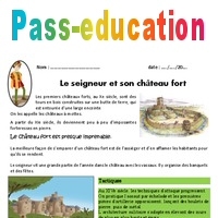 Le Seigneur Et Son Chateau Fort Cm1 Exercices Documentaire Pass Education