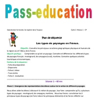 Types de paysages en France - CP - Séquence - Fiche de préparation ...