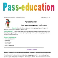 Types de paysages en France - Ce1 - Séquence - Fiche de préparation ...