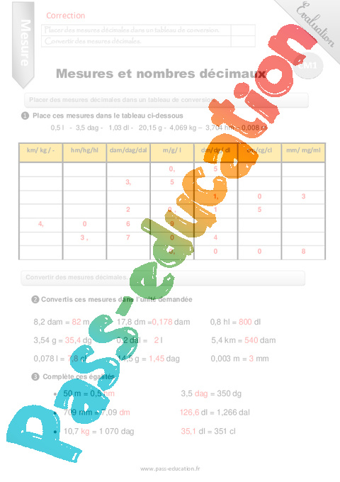 Graduation Nombres D cimaux Cm1 Exercices Corrig s Num ration Graduation Nombres D cimaux Cm1 Exercices Corrig s Num ration