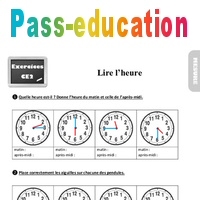 Lire l’heure au Ce2 - Exercices, révisions - Cycle 2 - PDF à imprimer