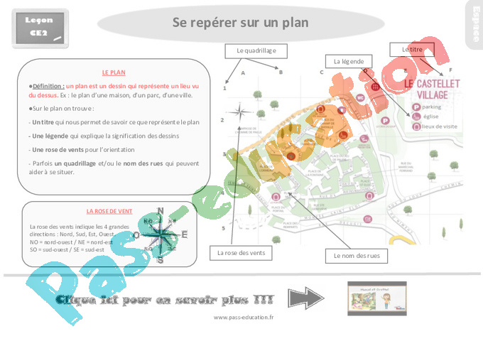 Se Repérer Sur Un Plan Ce2 -- Exercices