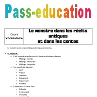 Le monstre dans les récits antiques et dans les contes - 6ème - Cours ...