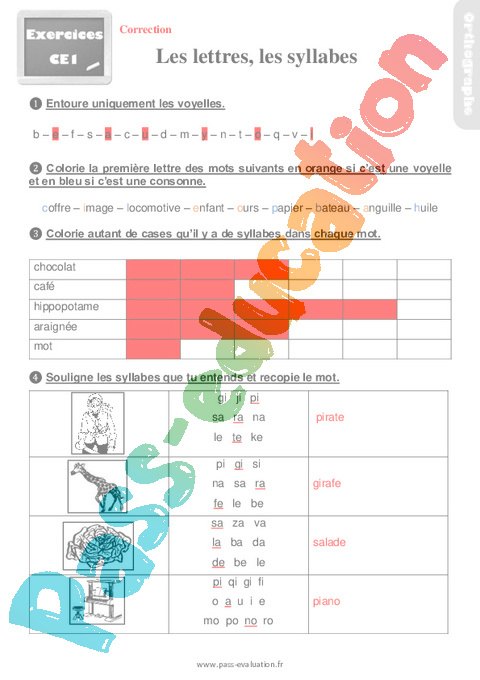 Les Lettres Les Syllabes Au Ce1 Bilan Avec Le Corrig Cycle 2 PDF Les Lettres Les Syllabes Au Ce1 Bilan Avec Le Corrig Cycle 2 PDF